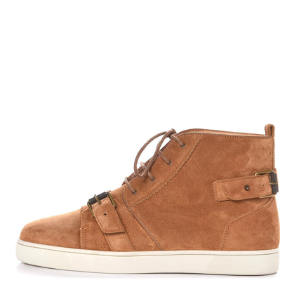 Christian Louboutin Mens Veau Velours Flat Nono Sneakers 45 Safari 1 of 8