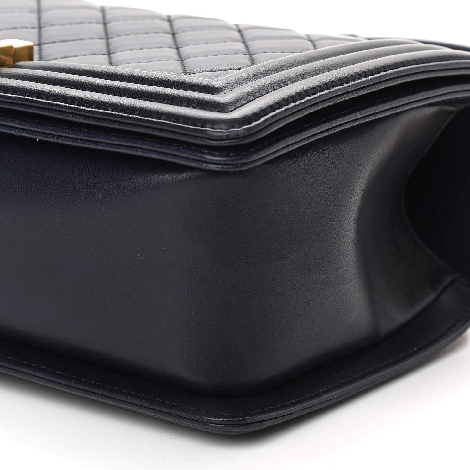 Chanel Lambskin Quilted Medium Boy Flap Dark Navy 10 of 11