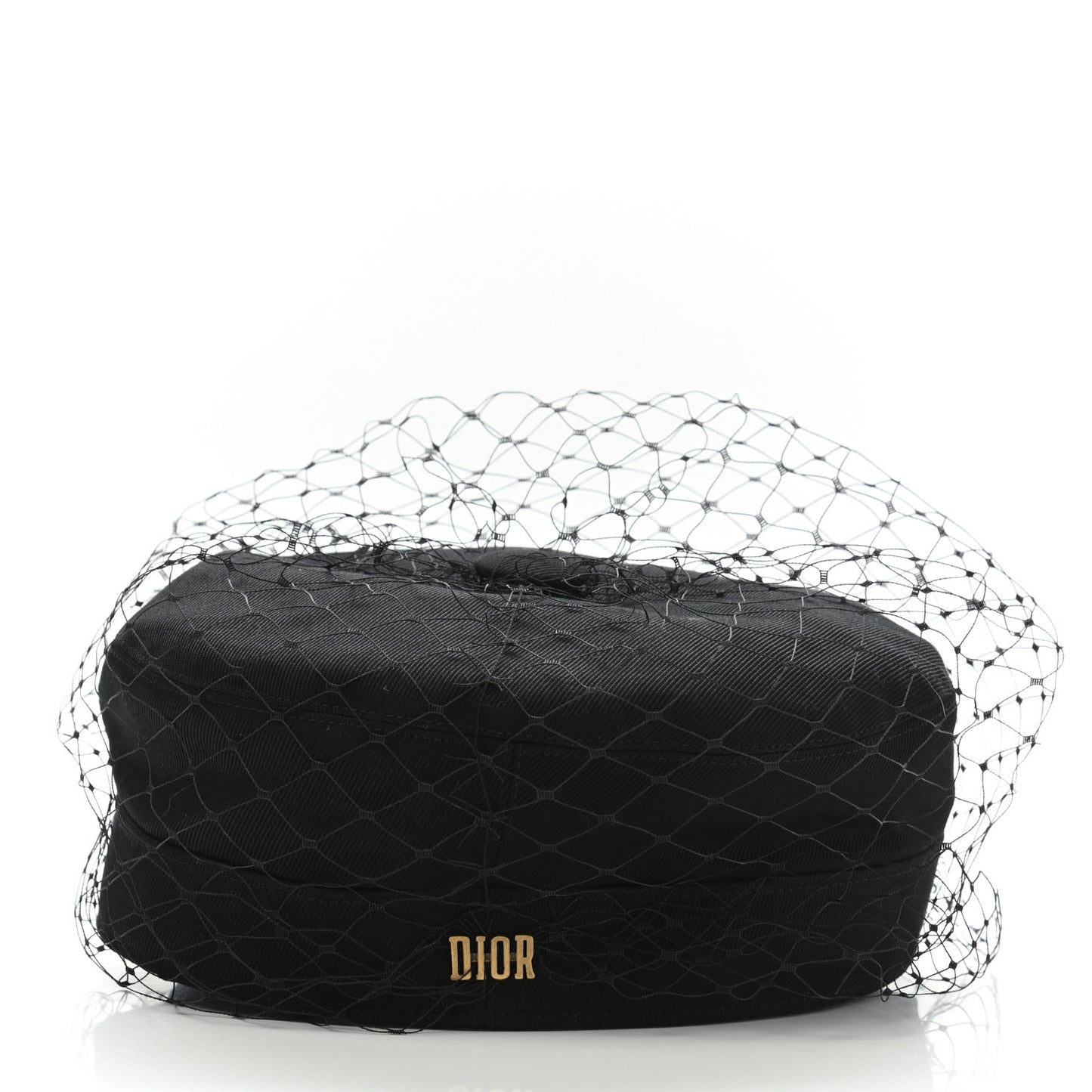 Cotton Canvas Arty Cap with Veil 57 Black