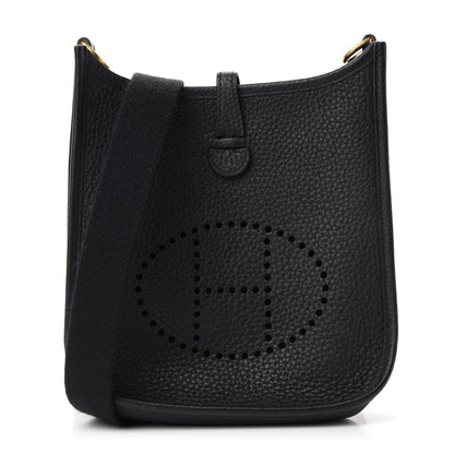 Hermes Taurillon Clemence Evelyne TPM Black 1 of 11