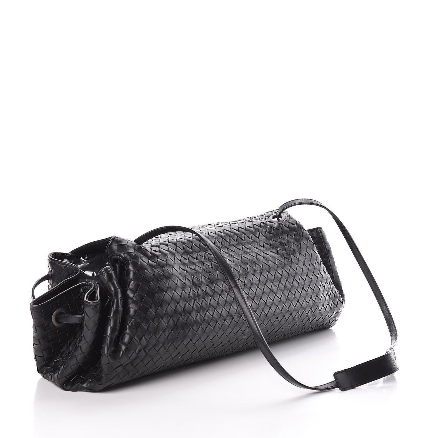 Nappa Intrecciato Shoulder Bag Black