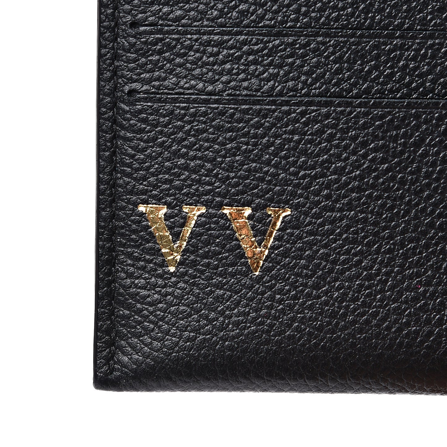 Calfskin Felicie Chain Wallet Card Holder Insert Black