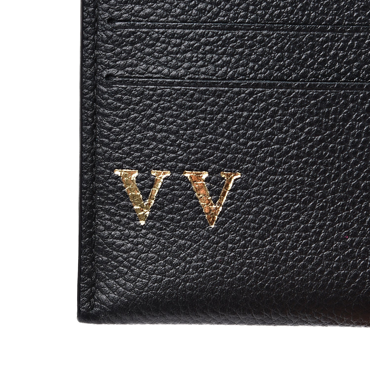 Louis Vuitton Calfskin Felicie Chain Wallet Card Holder Insert Black 6 of 7
