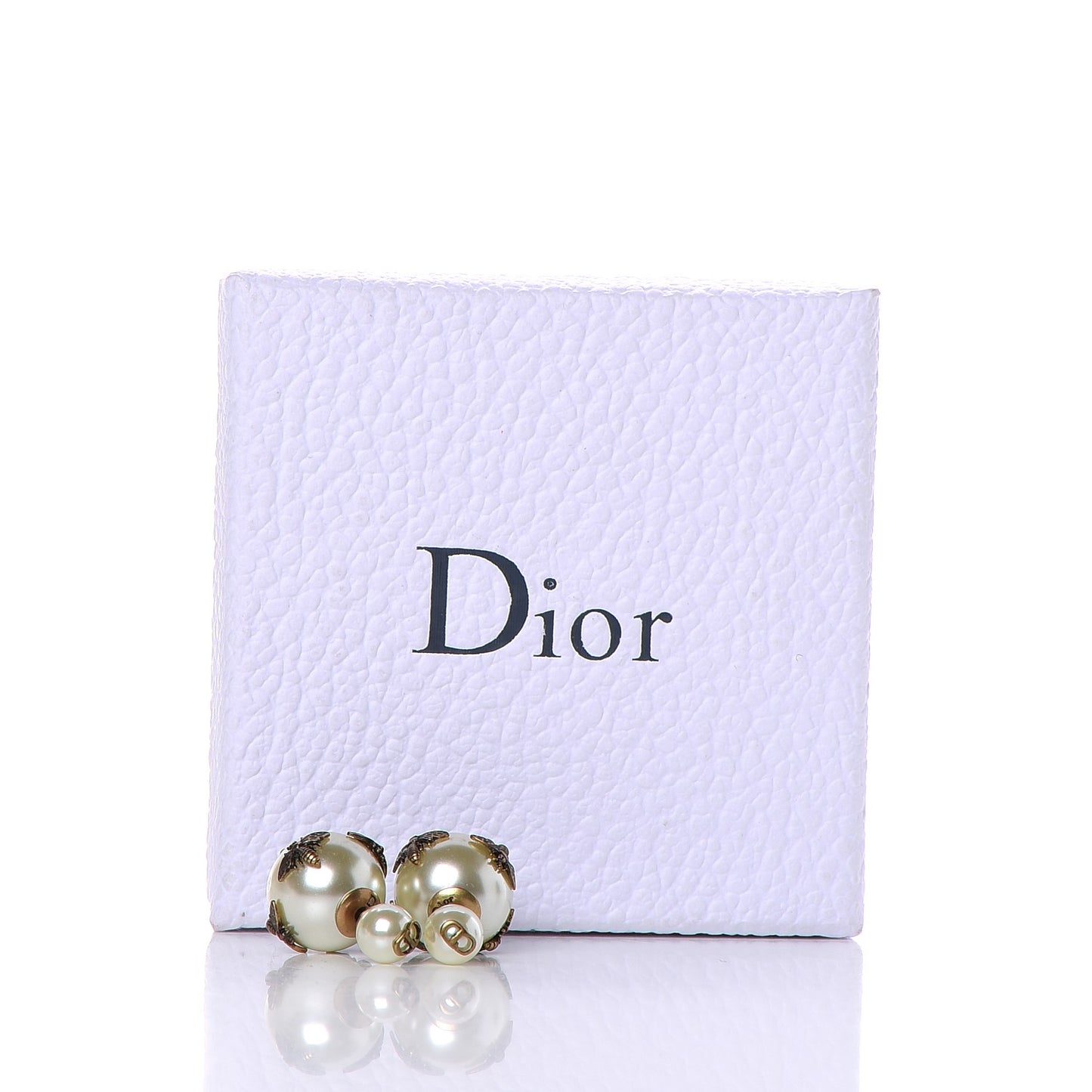 Mise En Dior Tribal Bee Earrings White