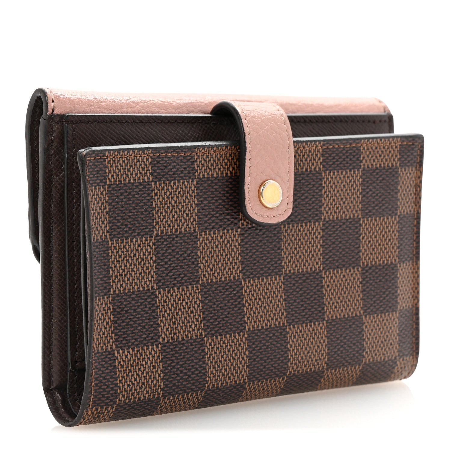 Louis Vuitton Damier Ebene Normandy Compact Wallet Rose Ballerine 3 of 6
