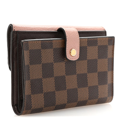 Louis Vuitton Damier Ebene Normandy Compact Wallet Rose Ballerine 3 of 6