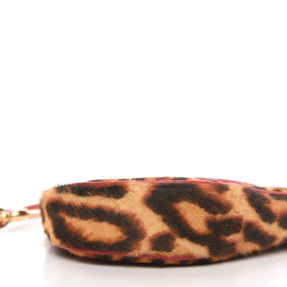 Christian Dior Pony Hair Leopard Mini Saddle Bag Red 6 of 10