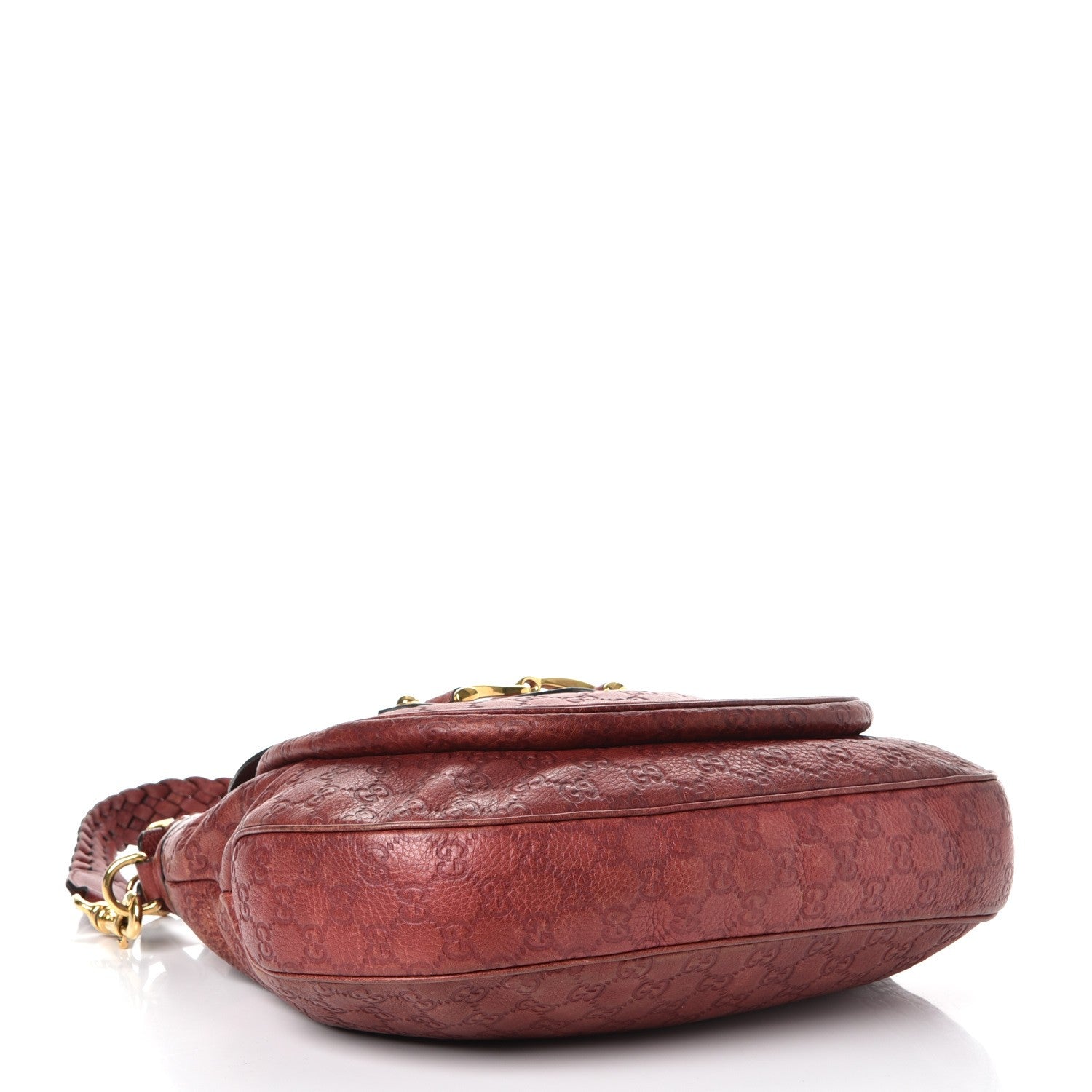 Gucci Guccissima Large New Pelham Satchel Red 4 of 9