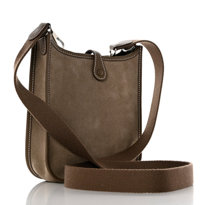 Hermes Veau Grizzly Taurillon Clemence Evelyne TPM Gris Caillou Etoupe 3 of 10