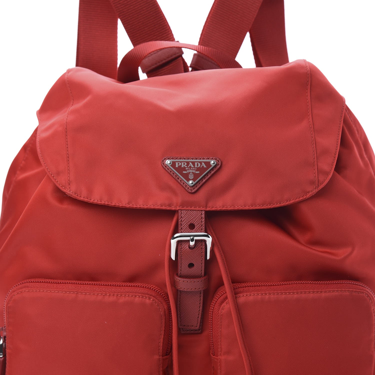 Prada Tessuto Nylon Saffiano Vela Backpack Rosso 8 of 10