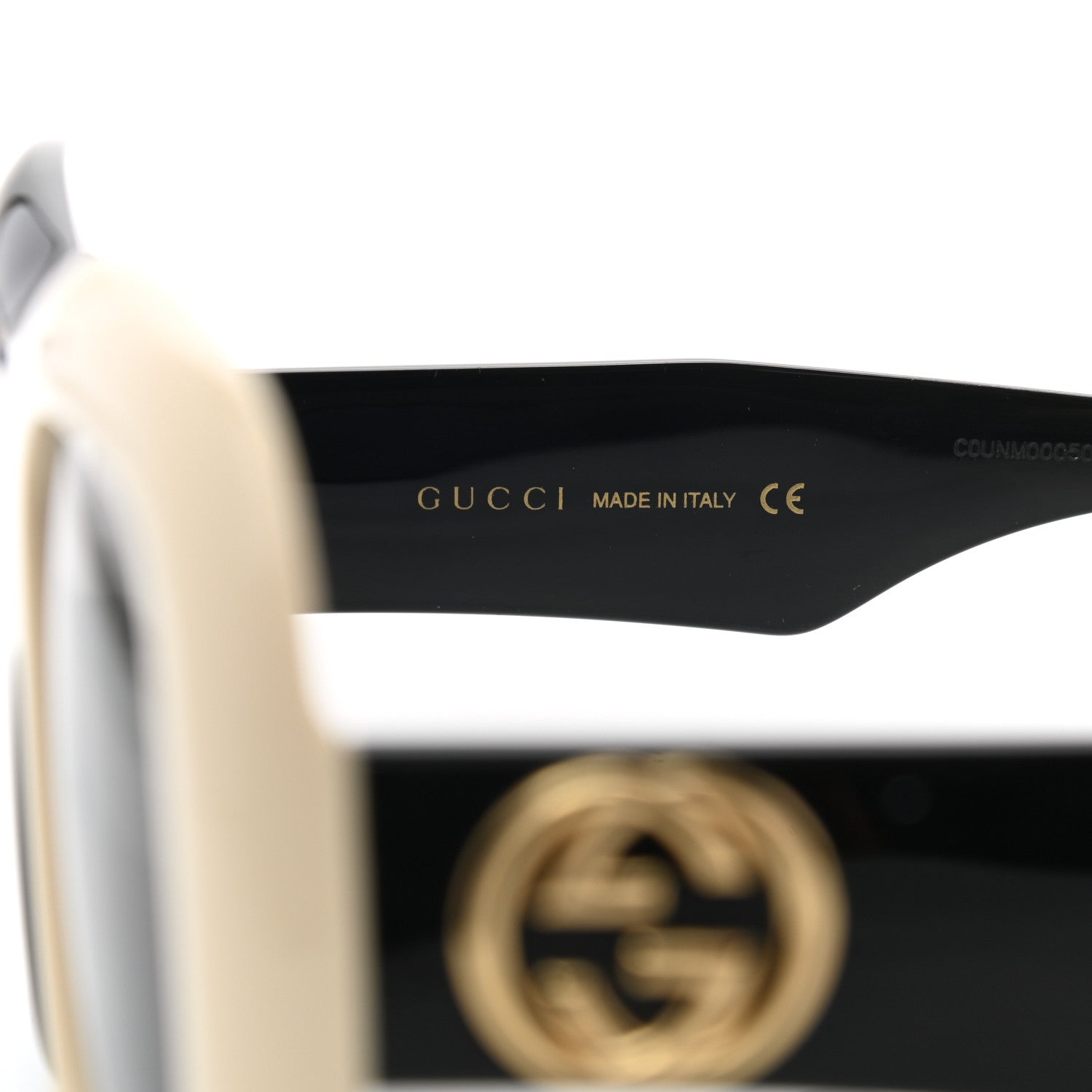 Gucci Acetate Square Frame Sunglasses GG0498S Black White 5 of 7