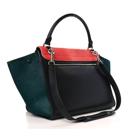 Celine Shaded Pony Hair Calfskin Medium Trapeze Pink 3 of 9