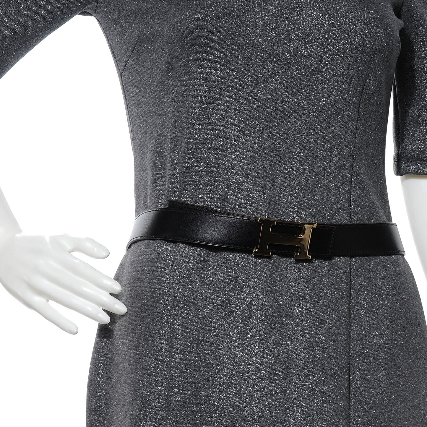 Box Clemence Reversible 32mm H Belt 100 Black
