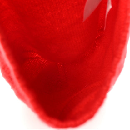 Fendi Wool Cashmere Zucca Beanie Red 4 of 5