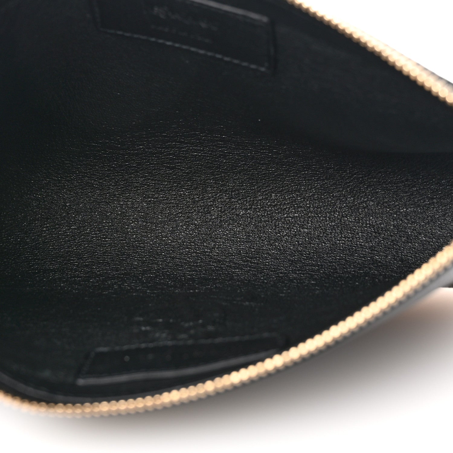 Saint Laurent Calfskin Monogram Wristlet Pouch Black 5 of 7