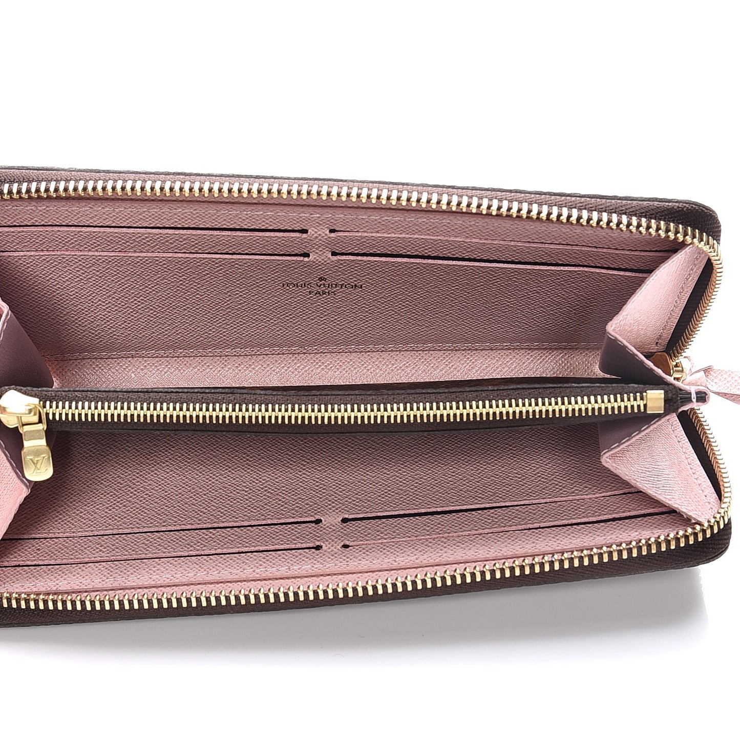 Monogram Clemence Wallet Rose Ballerine