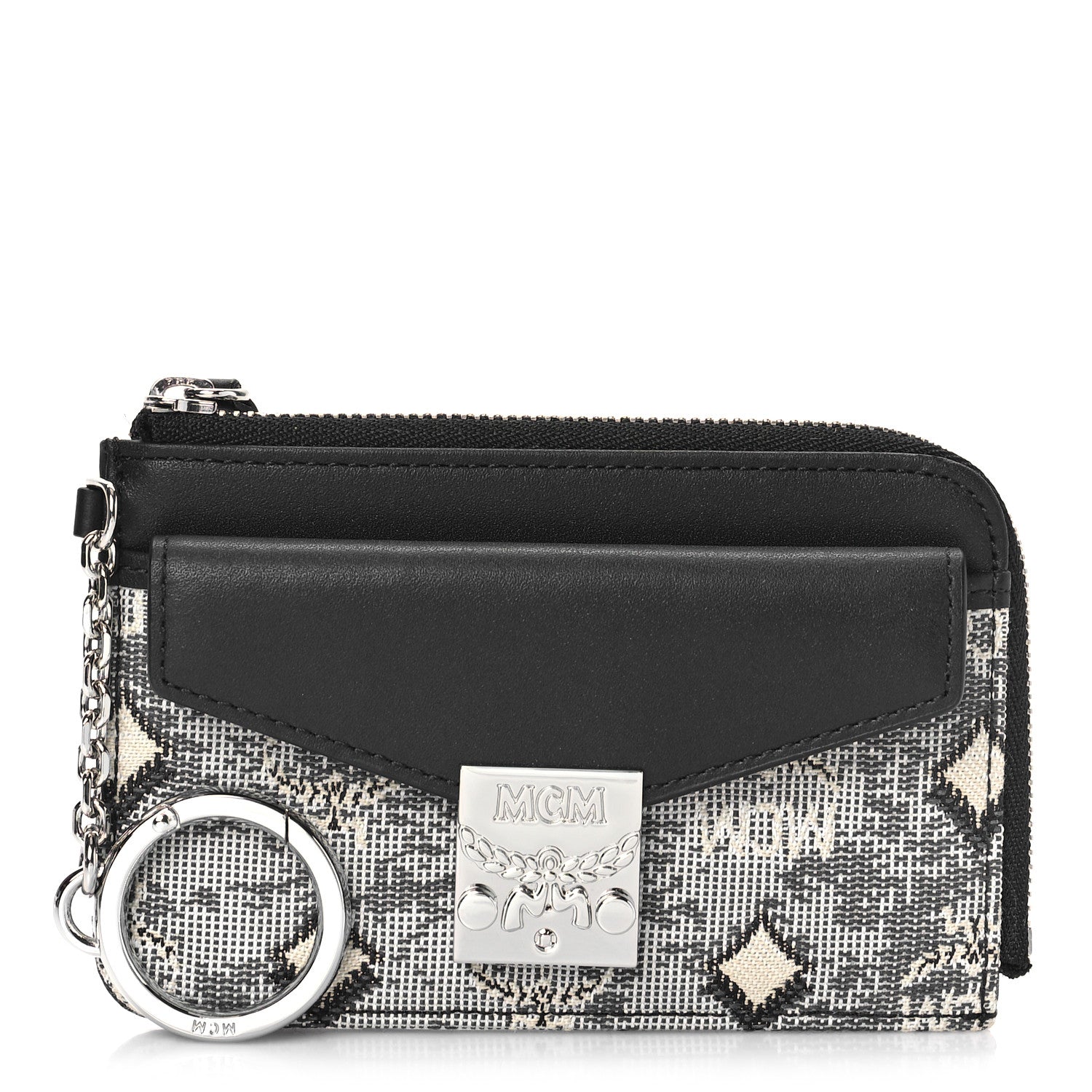MCM Jacquard Patricia Card Case Grey 1 of 10