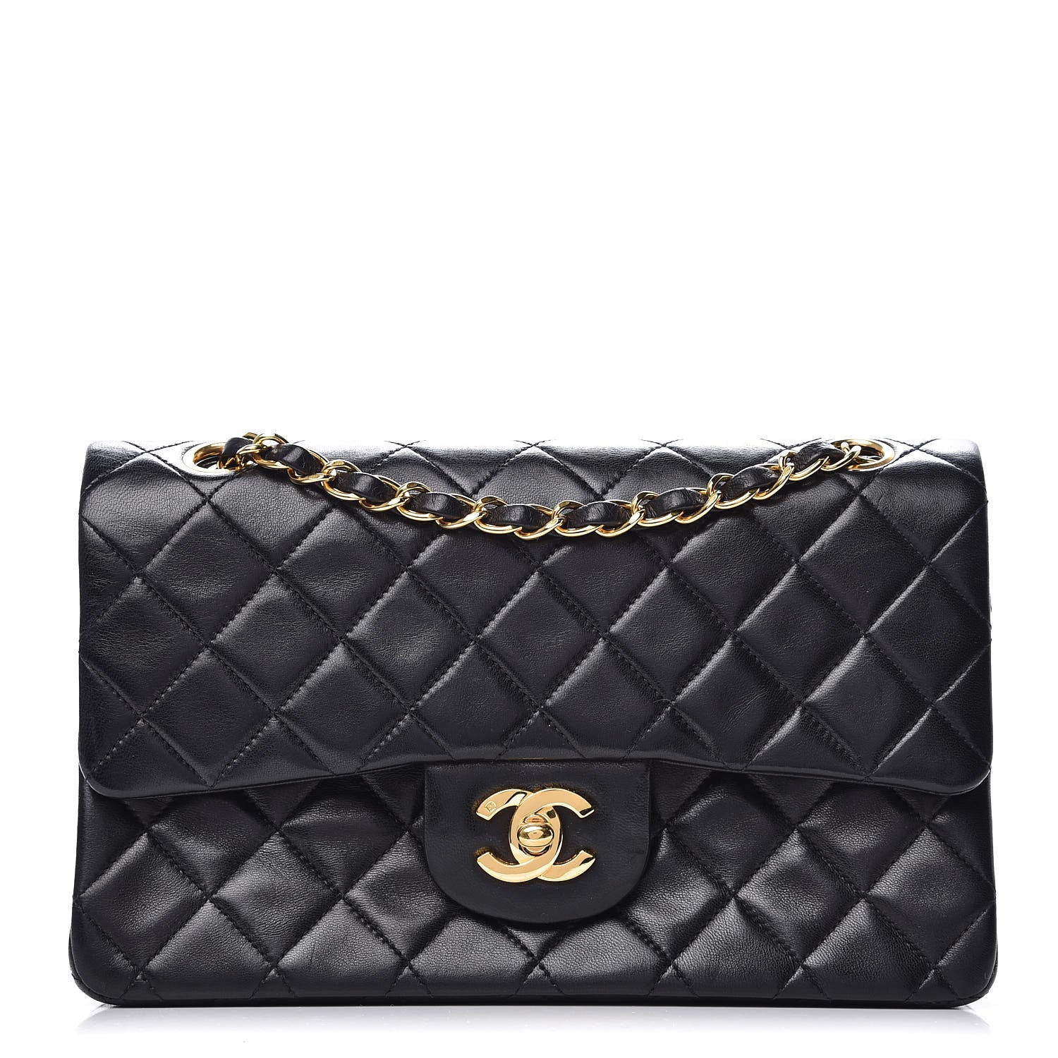 Chanel Lambskin Quilted Small Double Flap Black 1 of 12