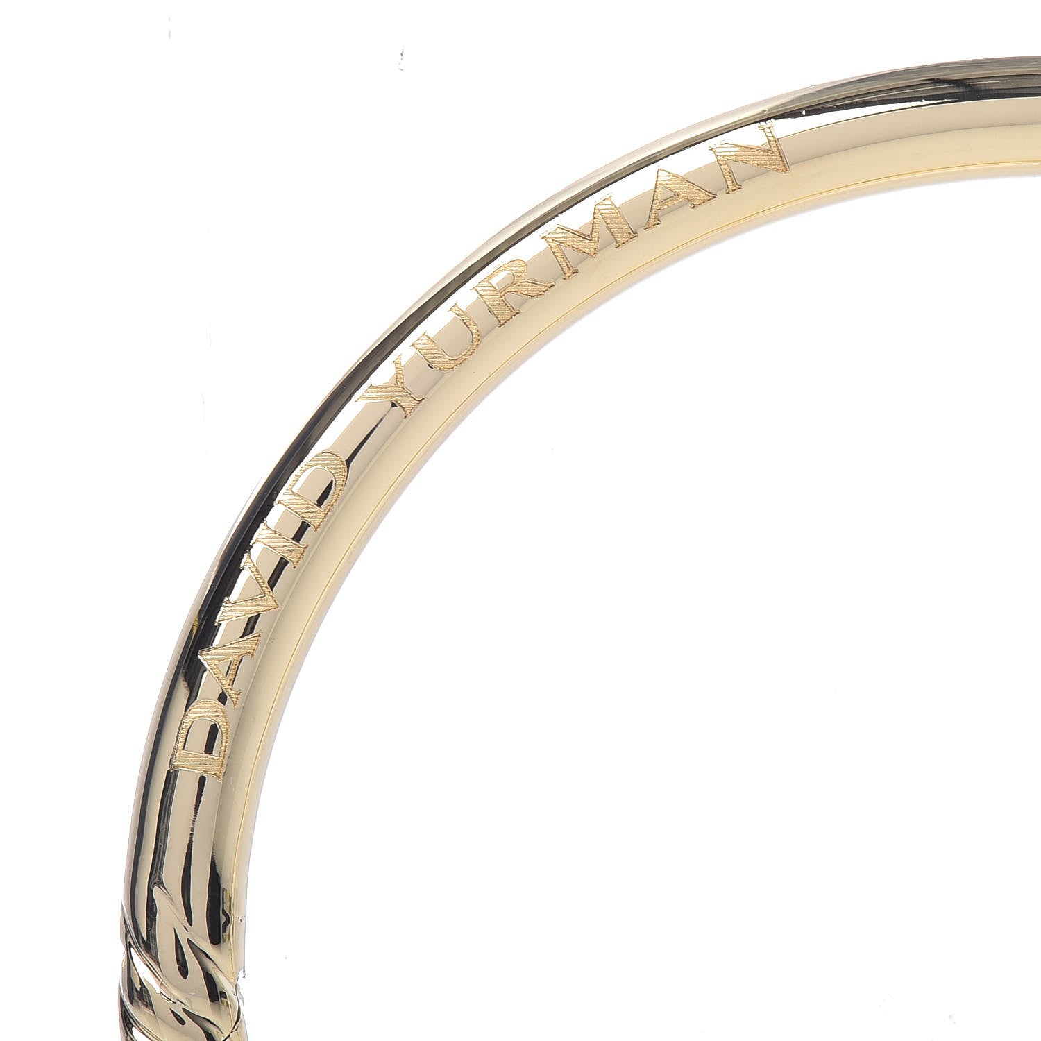 David Yurman 18K Yellow Gold 4.5mm Cable Hinged Bangle Bracelet 4 of 6