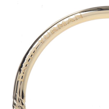 David Yurman 18K Yellow Gold 4.5mm Cable Hinged Bangle Bracelet 4 of 6
