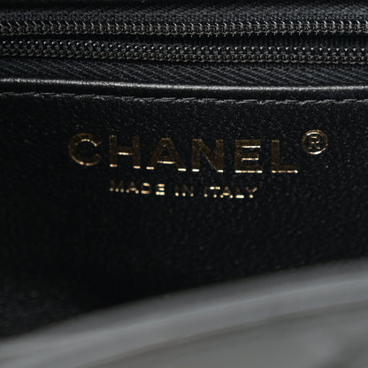 Chanel Shiny Aged Calfskin Quilted Nano Kelly Shopper Black 6 of 11