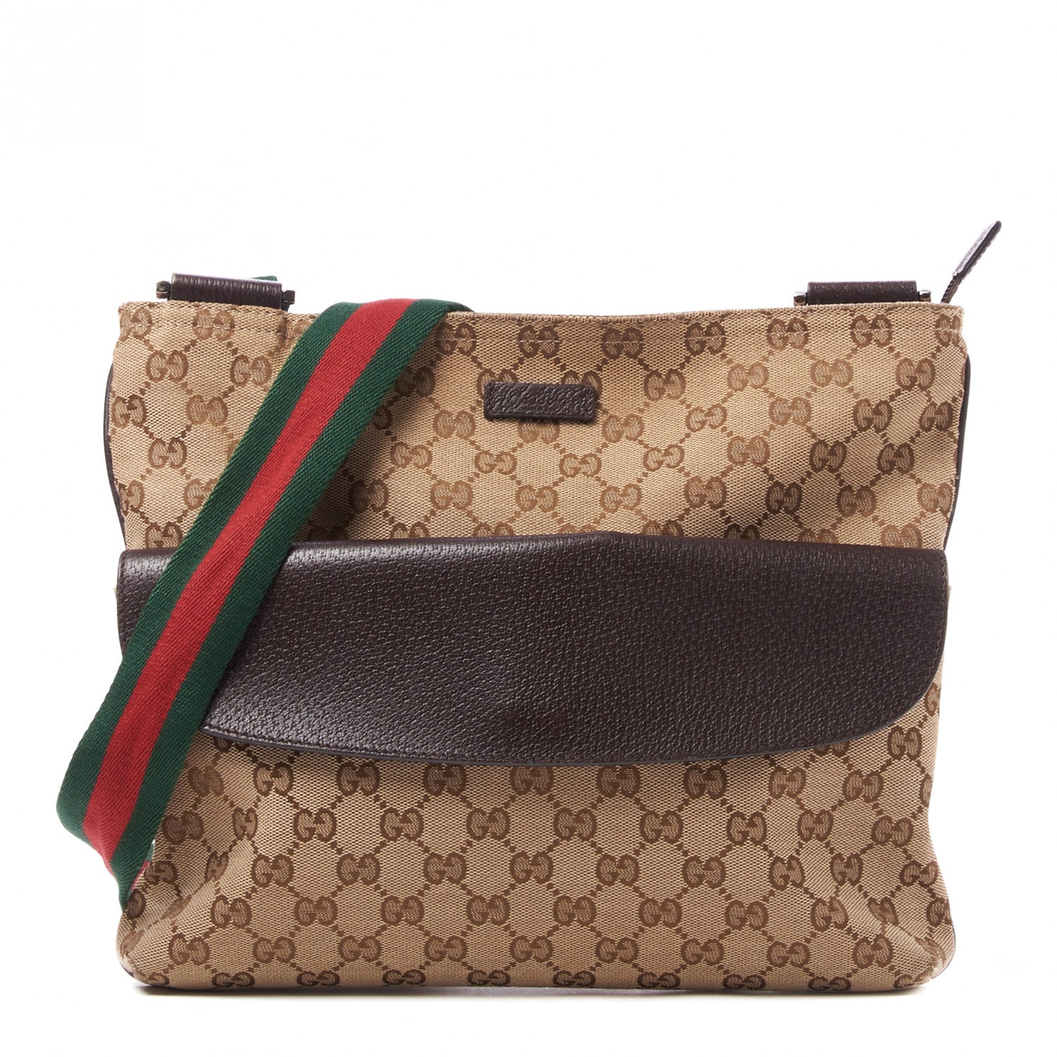 Gucci Monogram Signature Web Small Messenger Brown 1 of 10