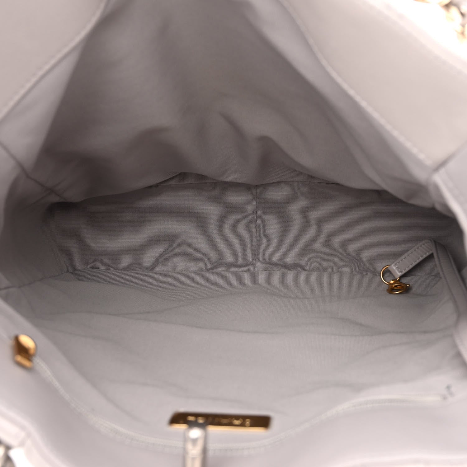 Chanel Lambskin Quilted Chanel 19 Shopping Bag Grey 5 of 10
