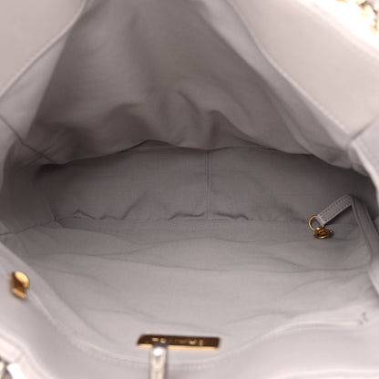 Chanel Lambskin Quilted Chanel 19 Shopping Bag Grey 5 of 10