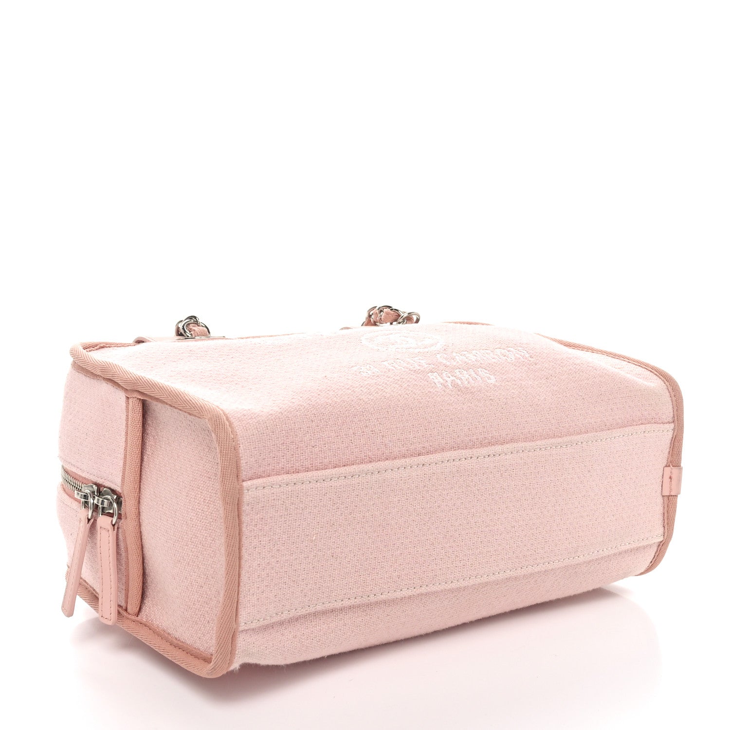 Chanel Canvas Deauville Small Bowling Bag Light Pink 4 of 11
