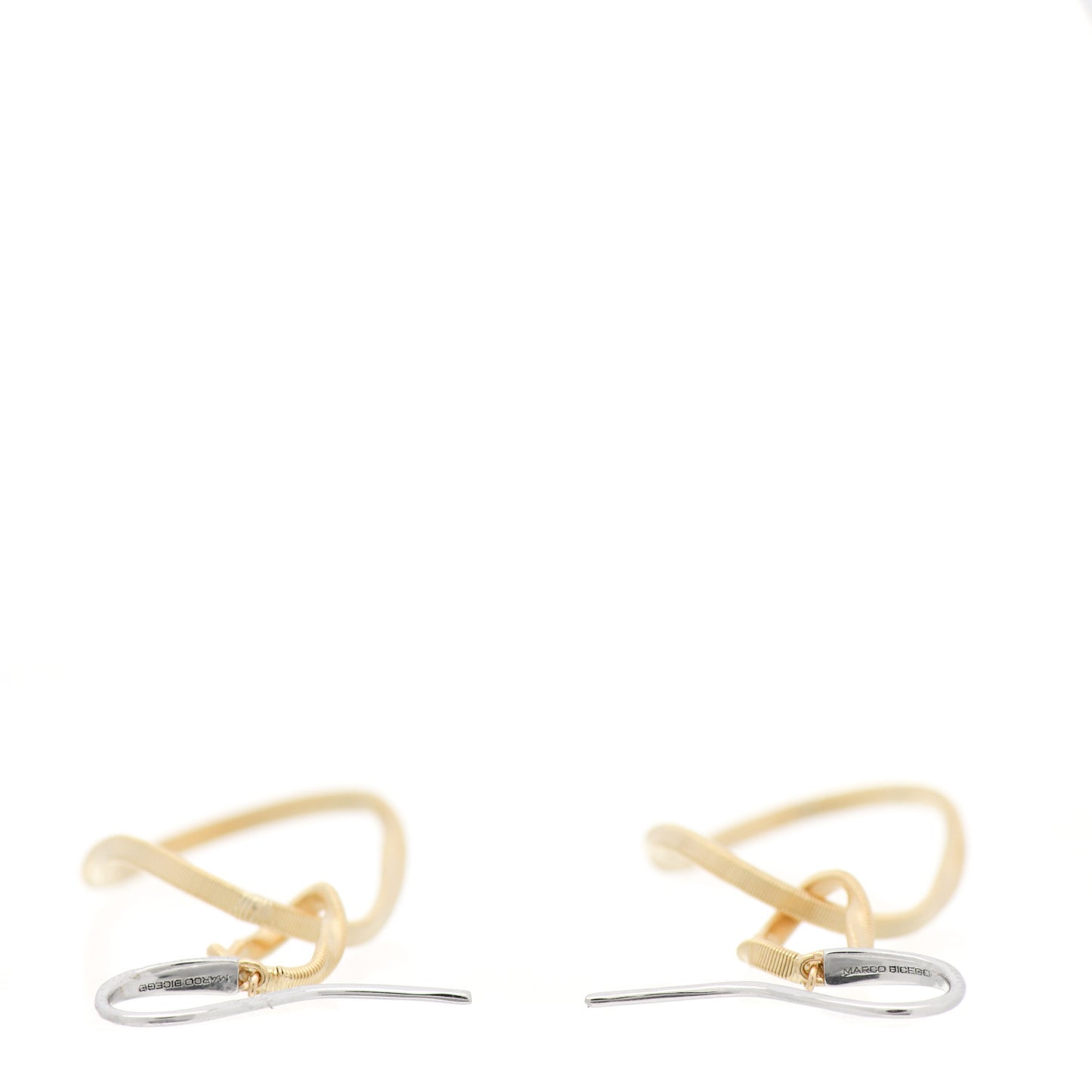 18K Yellow White Gold Diamond Marrakech Onde Double Drop Earrings