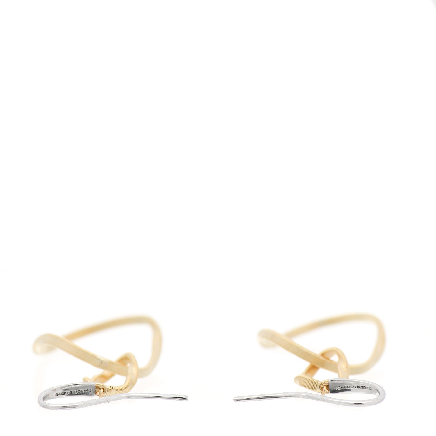 Marco Bicego 18K Yellow White Gold Diamond Marrakech Onde Double Drop Earrings 3 of 6