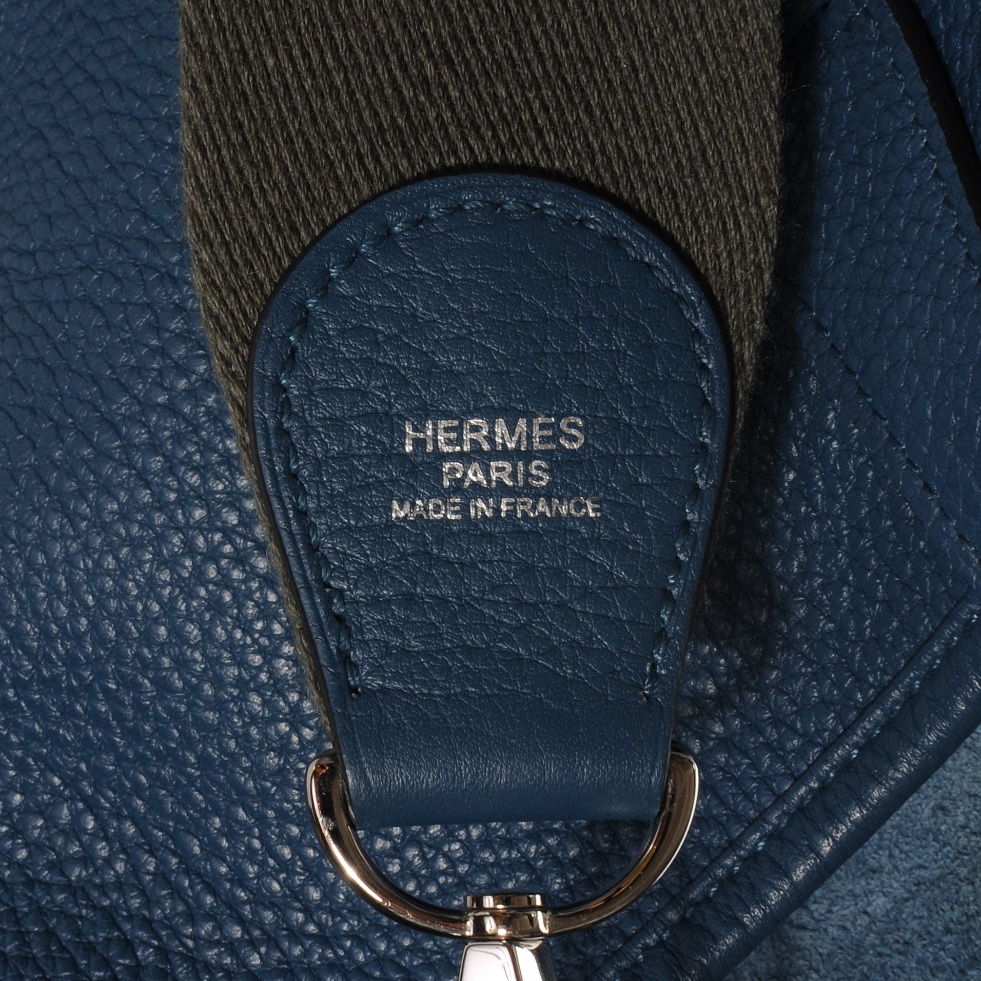 Hermes Taurillon Clemence Evelyne III PM Bleu Thalassa 5 of 7