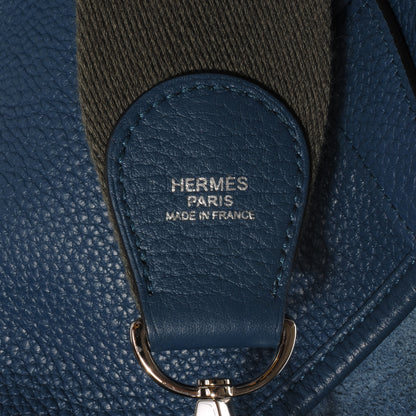 Hermes Taurillon Clemence Evelyne III PM Bleu Thalassa 5 of 7