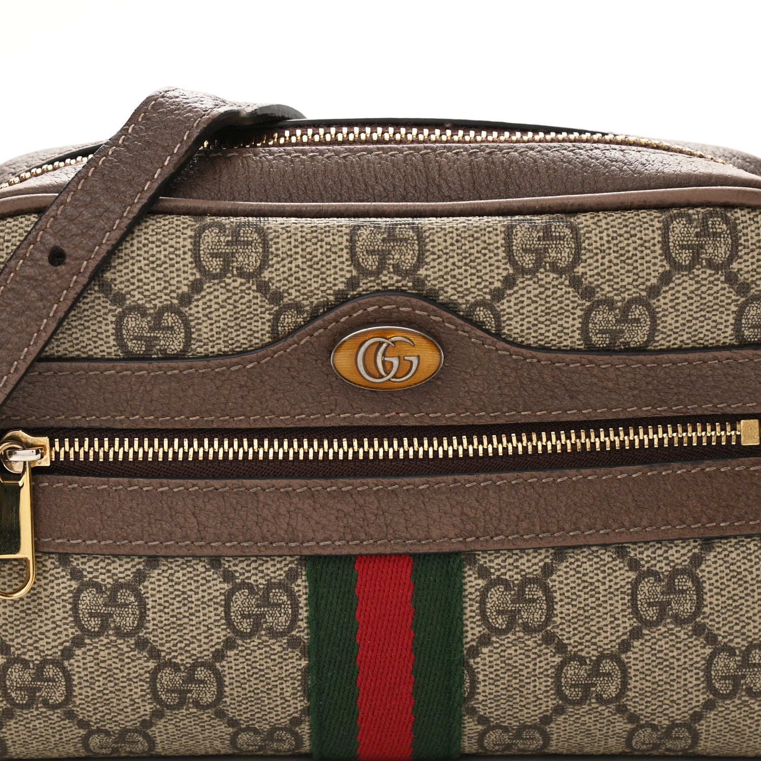 Gucci GG Supreme Monogram Web Mini Ophidia Shoulder Bag Brown 8 of 10