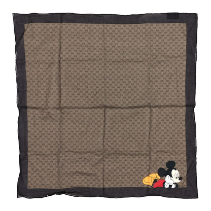 Gucci X DISNEY Mini Vintage GG Supreme Monogram Mickey Mouse Scarf Brown 1 of 3