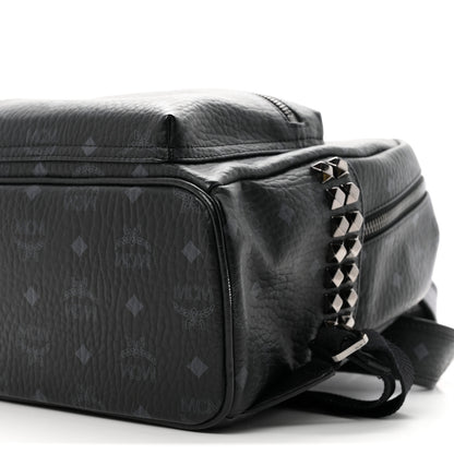 MCM Visetos Medium Side Studs Stark Backpack Black 10 of 11