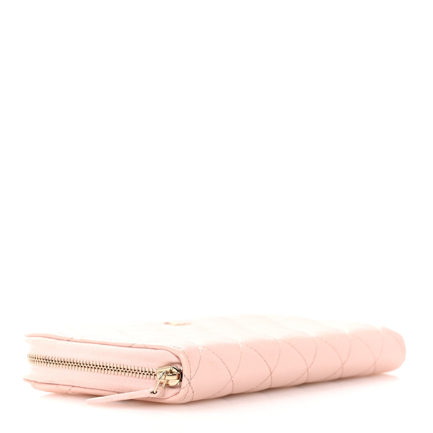 Chanel Caviar Quilted Large Gusset Zip Around Wallet Light Pink 4 of 12