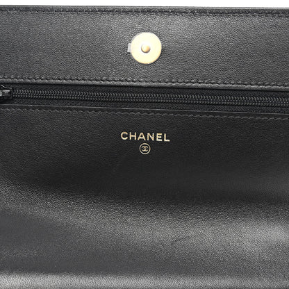 Chanel Lambskin Quilted Chanel 19 Wallet On Chain WOC Black 6 of 13