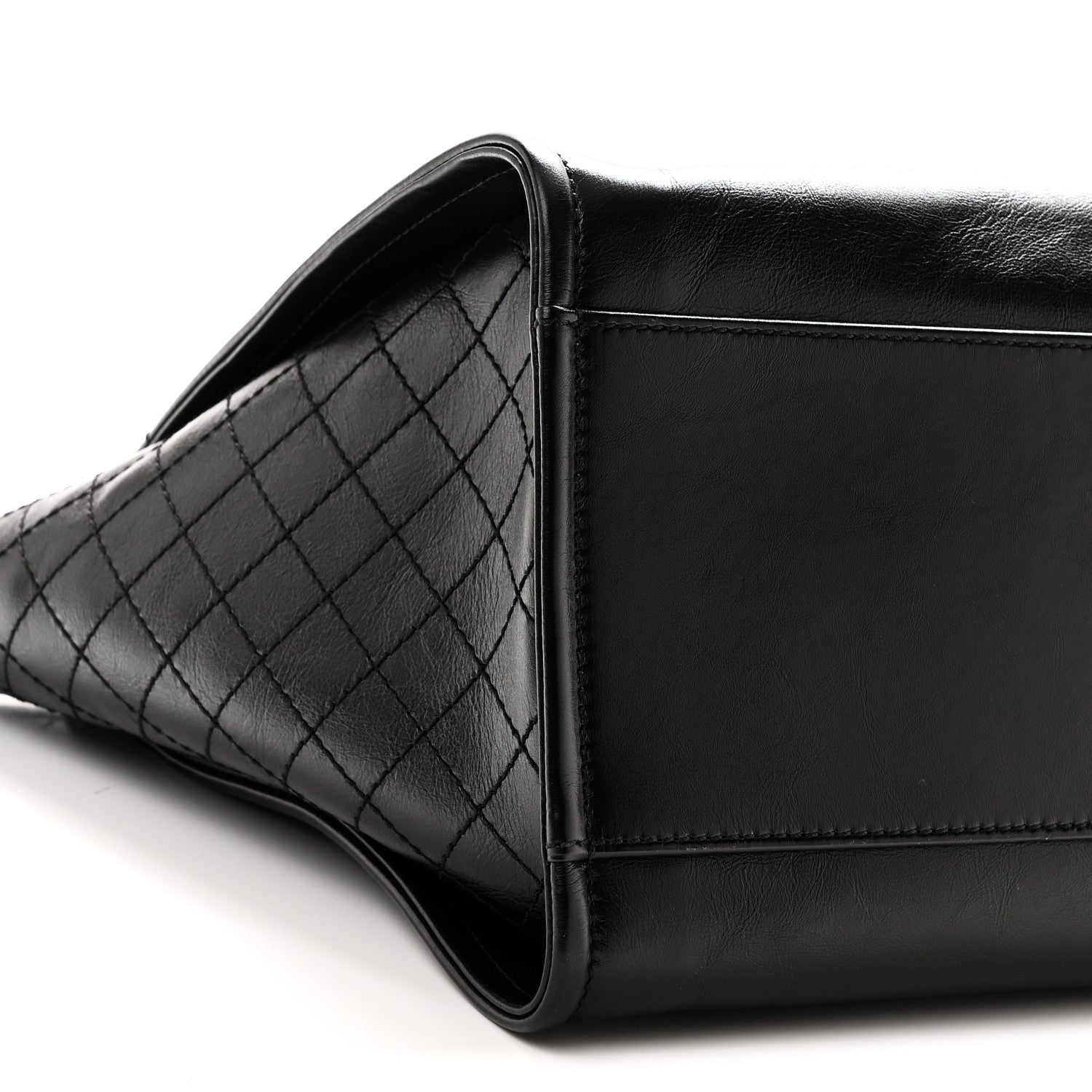 Chanel Aged Calfskin Medium Charms Deauville Tote Black 9 of 10