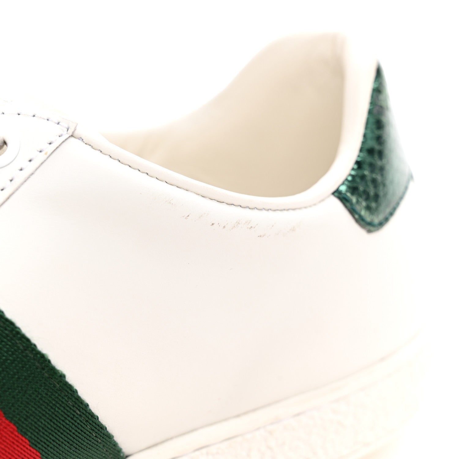 Gucci Calfskin Web Studded Womens Arrow Ace Sneakers 36.5 White 11 of 12