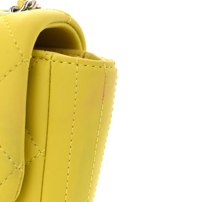 Chanel Rubber Quilted Lambskin Mini Square Coco Rain Flap Yellow 14 of 14