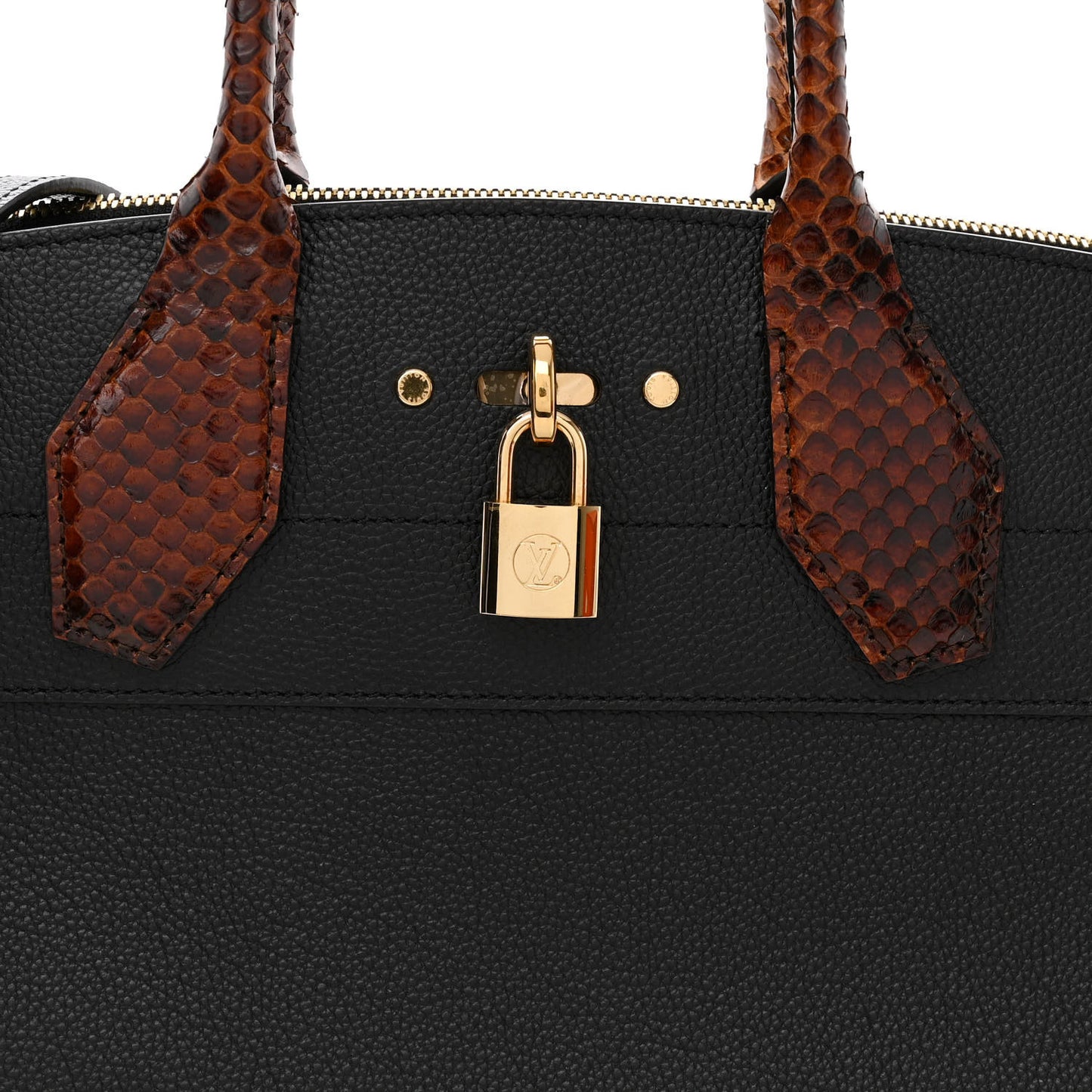 Taurillon Snakeskin City Steamer Black