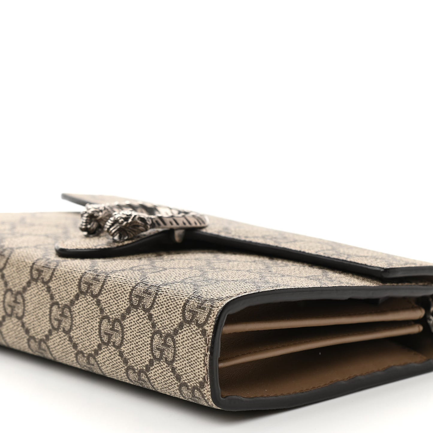 GG Supreme Monogram Mini Dionysus Chain Wallet Beige Taupe