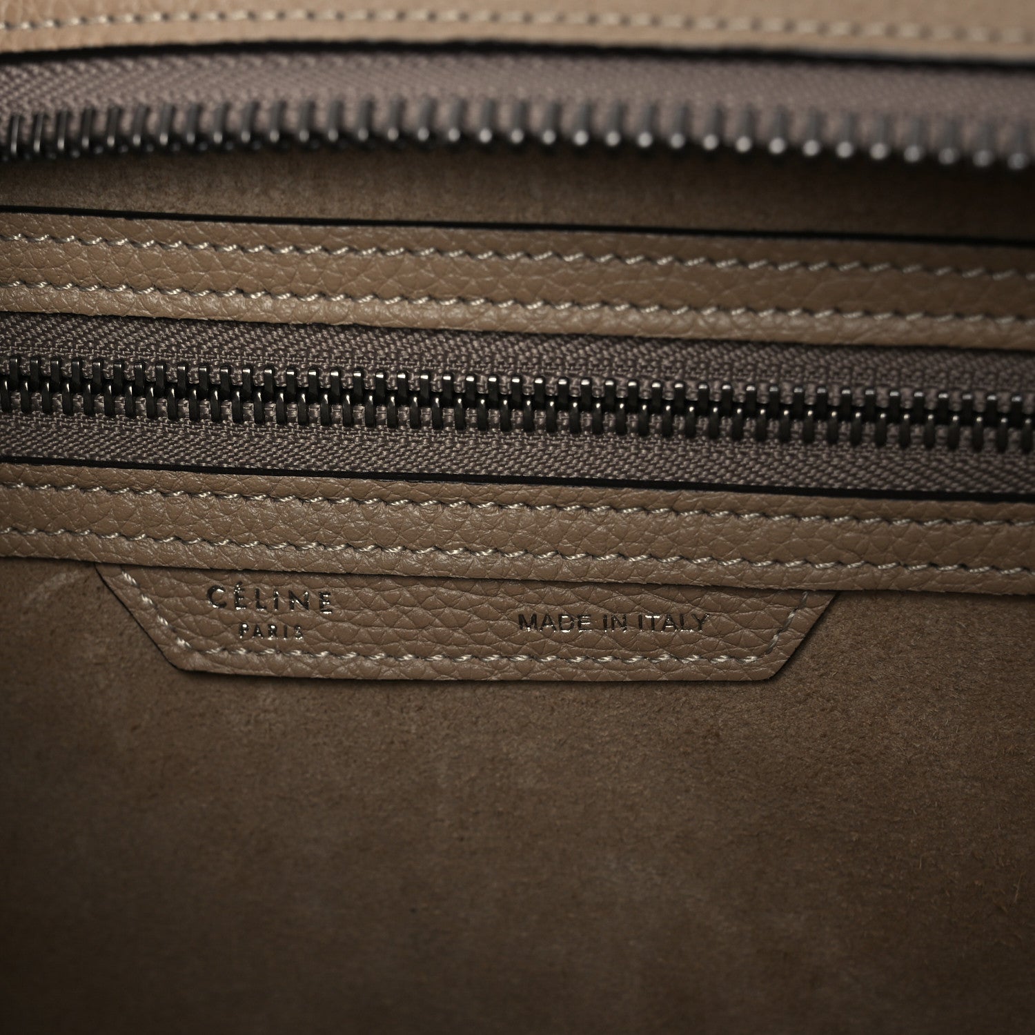 Celine Drummed Calfskin Micro Luggage Dune 6 of 11
