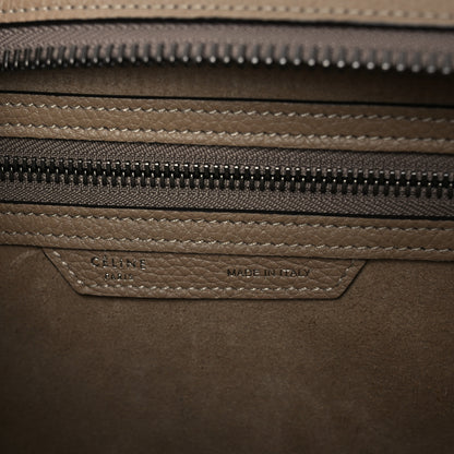 Celine Drummed Calfskin Micro Luggage Dune 6 of 11
