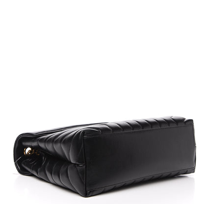 Saint Laurent Calfskin Y Quilted Monogram Medium Loulou Chain Satchel Black 3 of 10