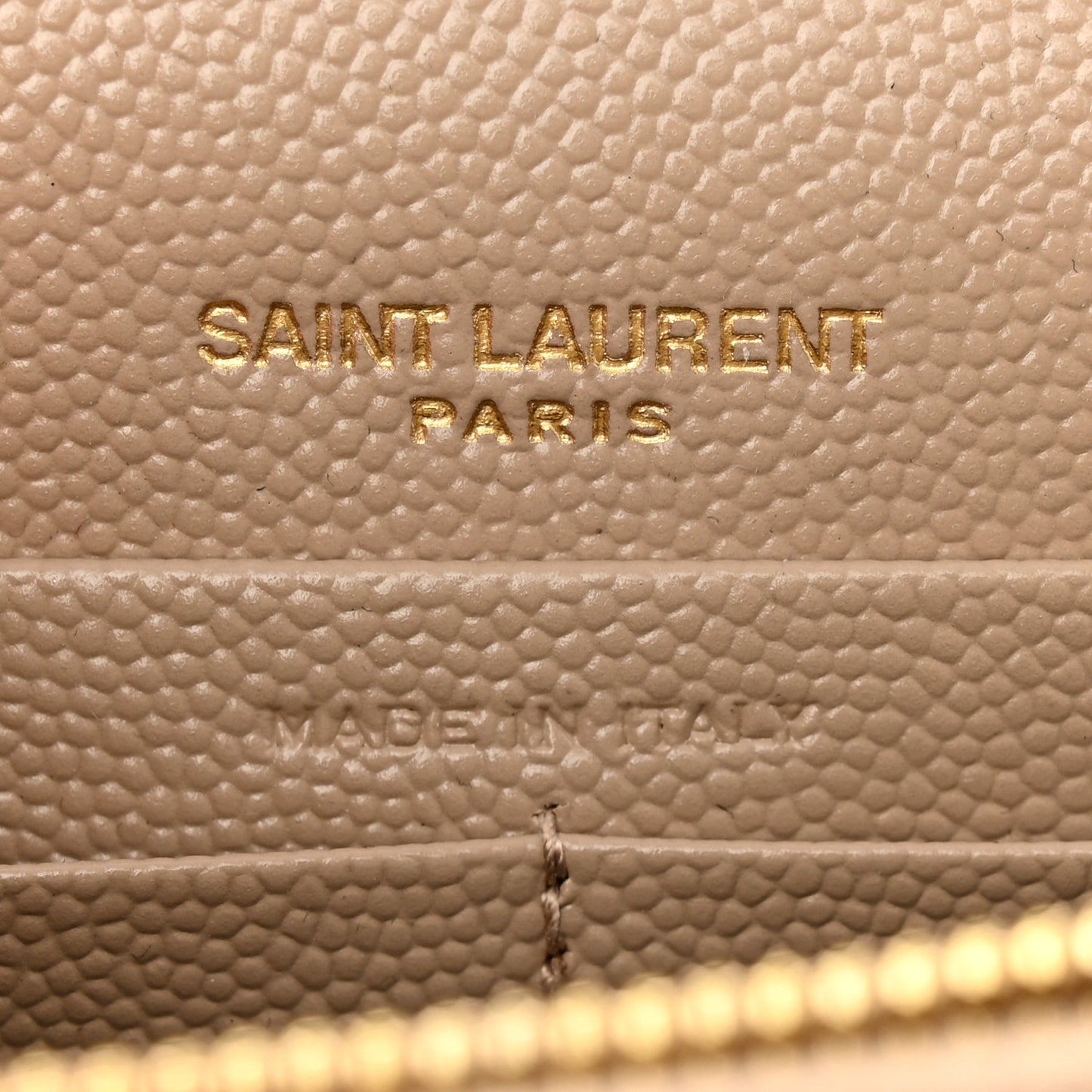 Grain De Poudre Classic Monogram Kate Tassel Chain Wallet Dark Beige