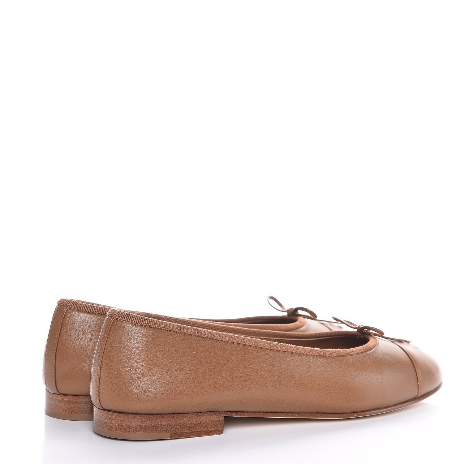 Chanel Lambskin Cap Toe Ballerina Flats 40.5 Camel 4 of 10