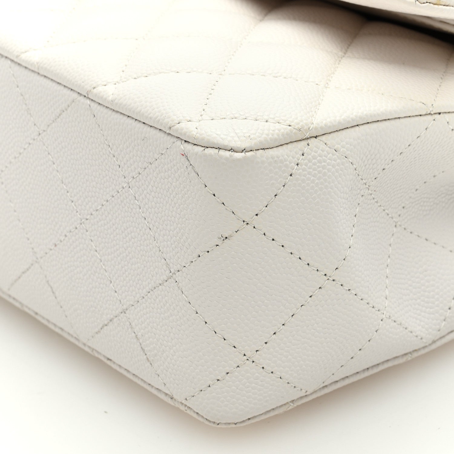 Chanel Caviar Quilted Medium Double Flap White 9 of 9
