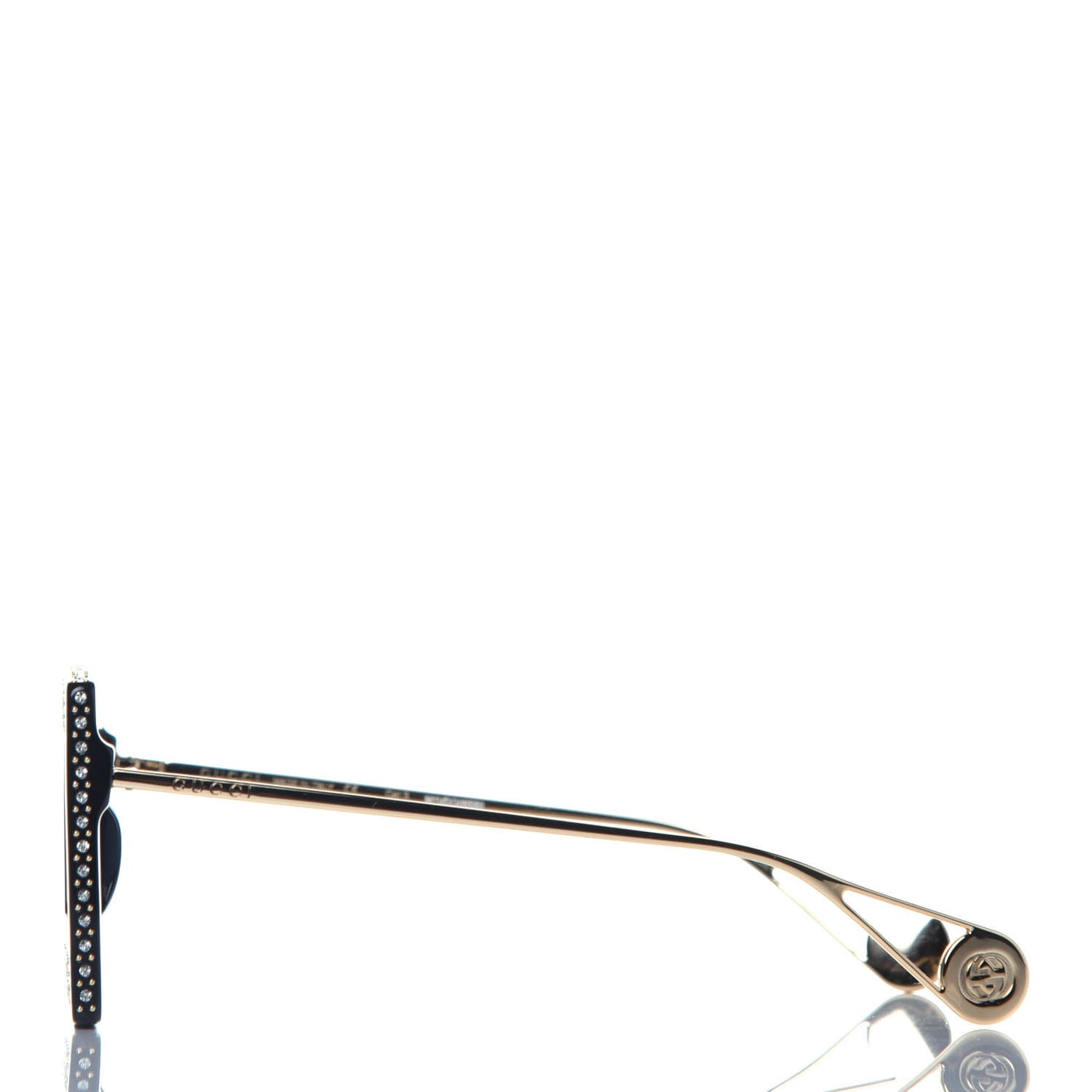 Acetate Crystal Mask-Frame Sunglasses GG0431S Black